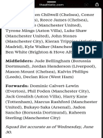 England Euro 2020 Squad Full 26-Man Team For Germany and 2021 Tournament - The Athletic