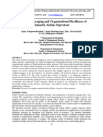 Resource Leveraging and Organizational Resilience of Domestic Airline Operators