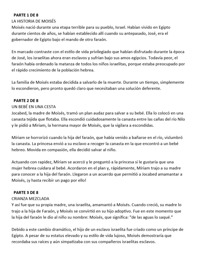 historia de moises PDF Mois s - 1701106776