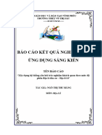 Báo Cáo Kết Quả Nghiên Cứu Ứng Dụng Sáng Kiến