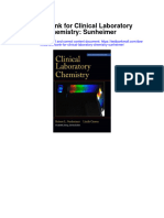 Test Bank For Clinical Laboratory Chemistry Sunheimer