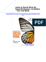 Introduction To Social Work An Advocacy Based Profession 1st Edition Cox Test Bank