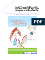 Introduction To Young Children With Special Needs Birth Through Age Eight 4th Edition Gargiulo Solutions Manual