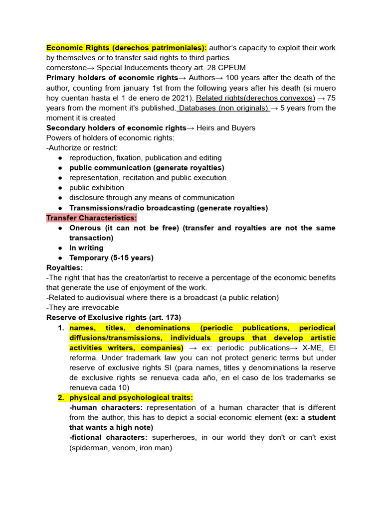 Economic Rights of Authors Explained | PDF | Royalty Payment ...
