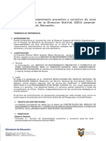 Servicio de Mantenimiento Preventivo y Correctivo de Aires Acondicionados de La Dirección Distrital 13D02 Jaramijó-Manta-Montecristi, Educación