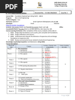 Foundation Engineering II Course Outline 2016