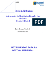 SI de G Sesión 11 Parte 1 Gestión Ambiental e Instrumentos de Gestión