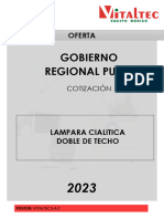 Cotizacion - Lampara Cialitica Doble de Techo