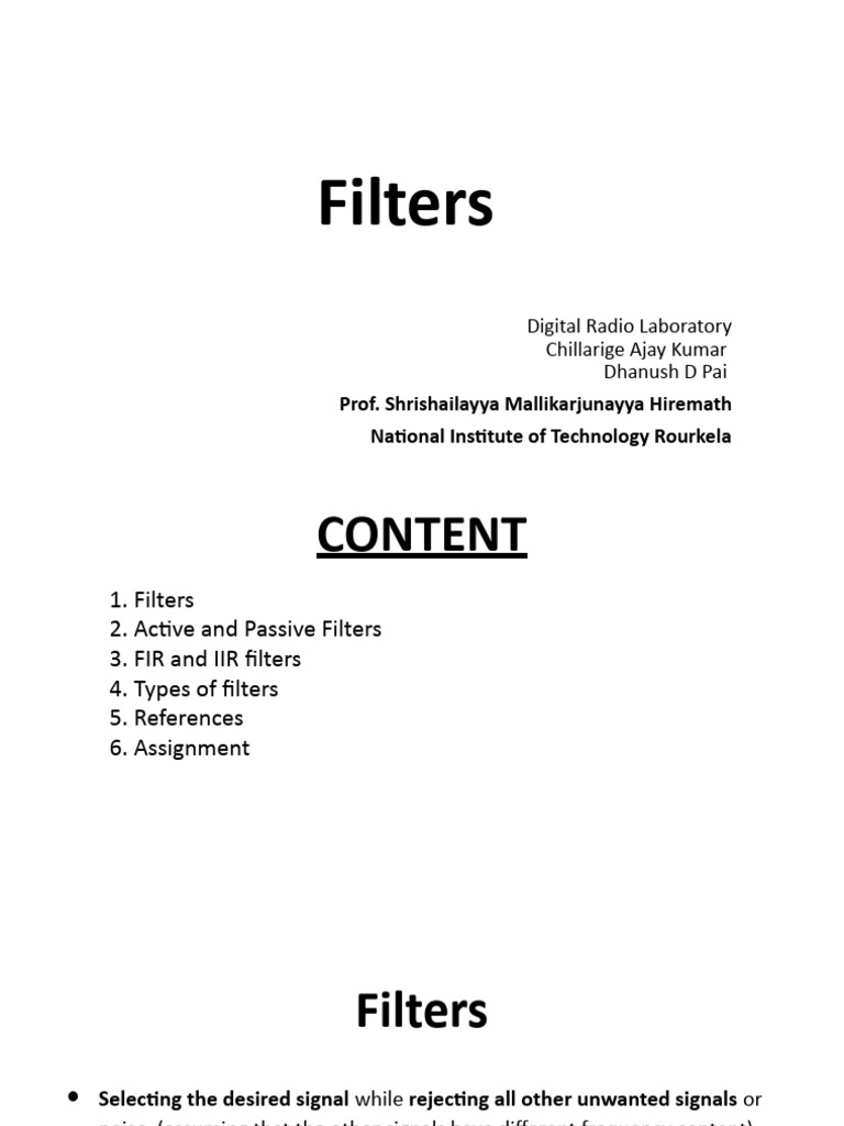 Digital Radio Filters Guide | PDF | Filter (Signal Processing ...