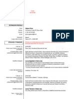 Fac Simile Curriculum Vitae Europeo