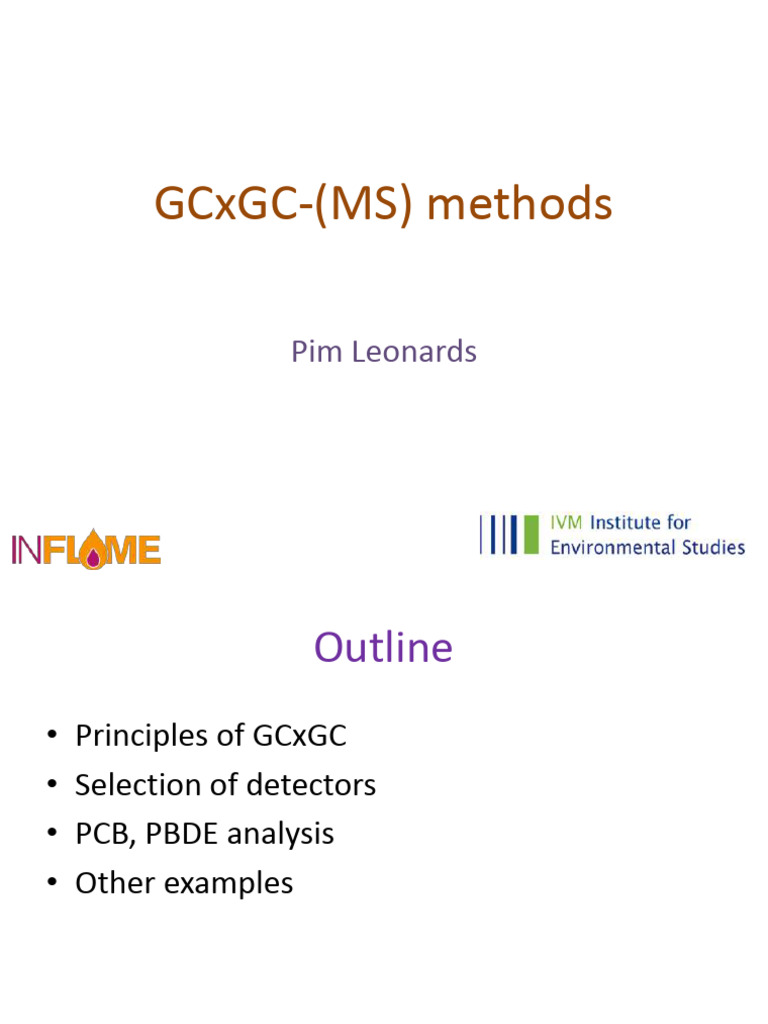 GCxGC-MS Techniques for Analyzing Contaminants | PDF | Chemistry ...