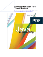 Java Programming 9th Edition Joyce Farrell Test Bank