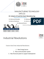 EIM1101 Lec.10 Industry 4.0 and Smart Manufacturing