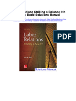 Labor Relations Striking A Balance 5th Edition Budd Solutions Manual
