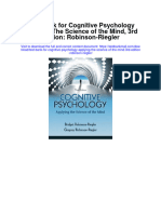 Test Bank for Cognitive Psychology Applying the Science of the Mind 3rd Edition Robinson Riegler