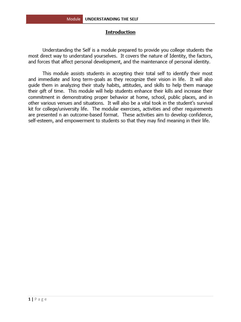 Understanding the self module pdf id philosophy of self