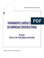Tratamiento Juridico Fiscal de Empresas Constructoras