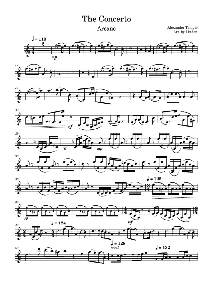 Arcane: The Concerto Sheet Music | PDF