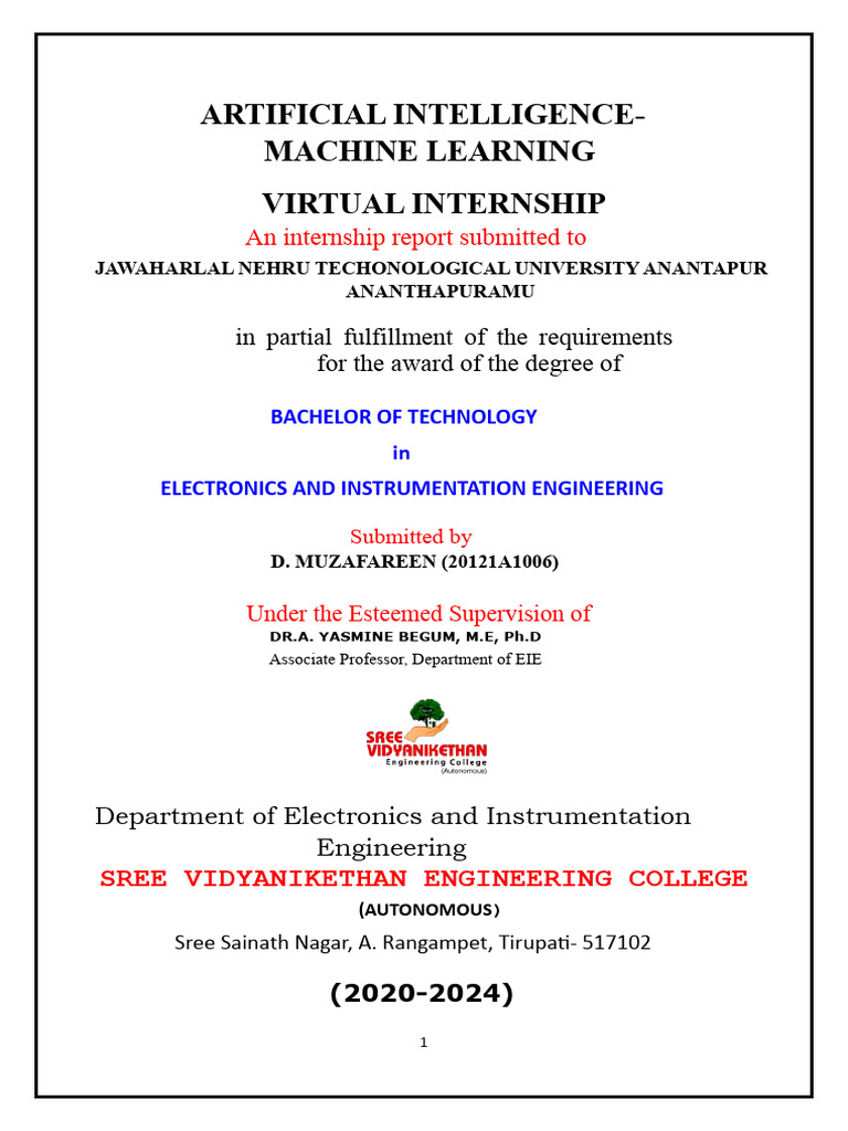 AI ML Report | PDF | Machine Learning | Artificial Intelligence