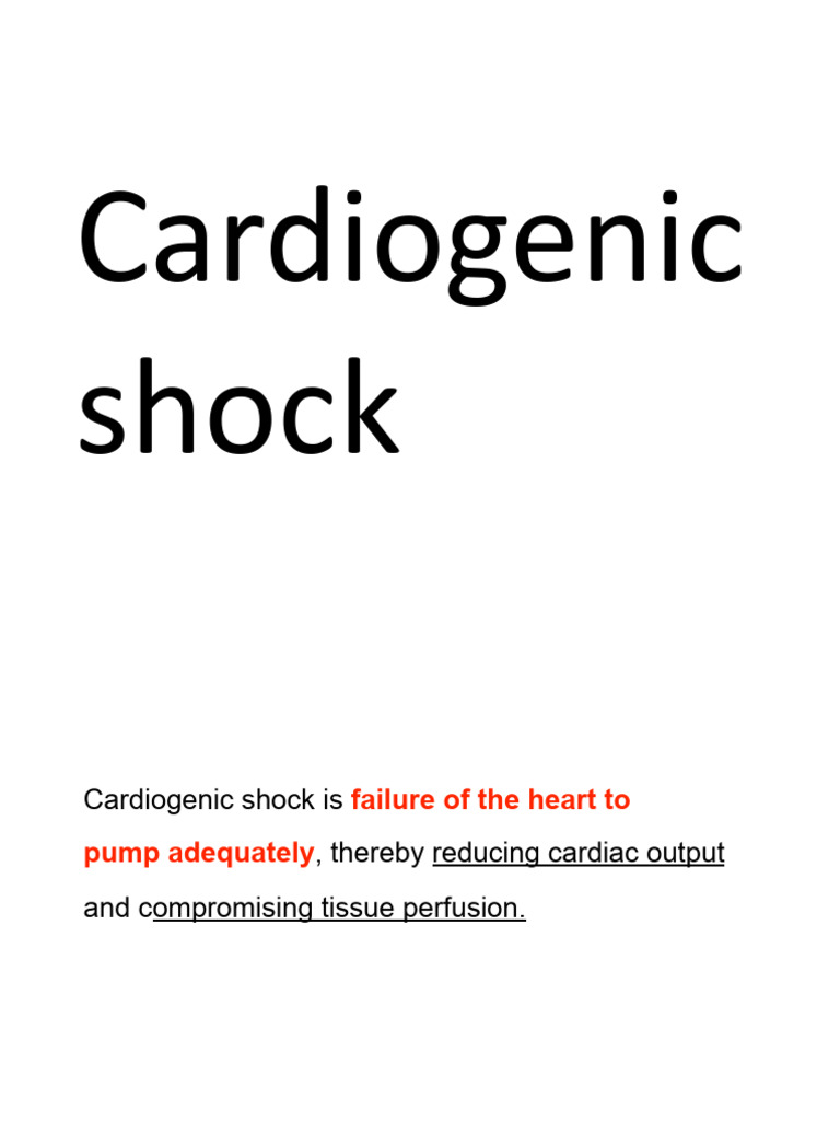 Cardiogenic Shock PDF