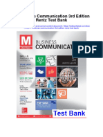 M Business Communication 3rd Edition Rentz Test Bank