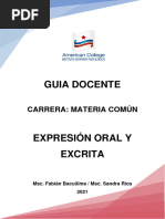 Guía Docente Expr - OralEscrita