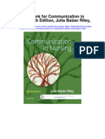 Test Bank For Communication in Nursing 8th Edition Julia Balzer Riley