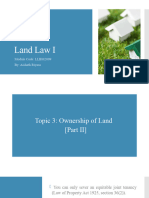 Land Law - Ownership of Land PPT (Part 2)