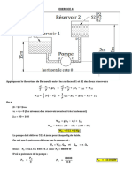 Exercice 4: Appliquons Le Théorème de Bernoulli Entre Les Surfaces S1 Et S2 Des Deux Réservoirs