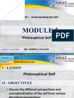 "Philosophical Self": GE1 - Understanding The Self