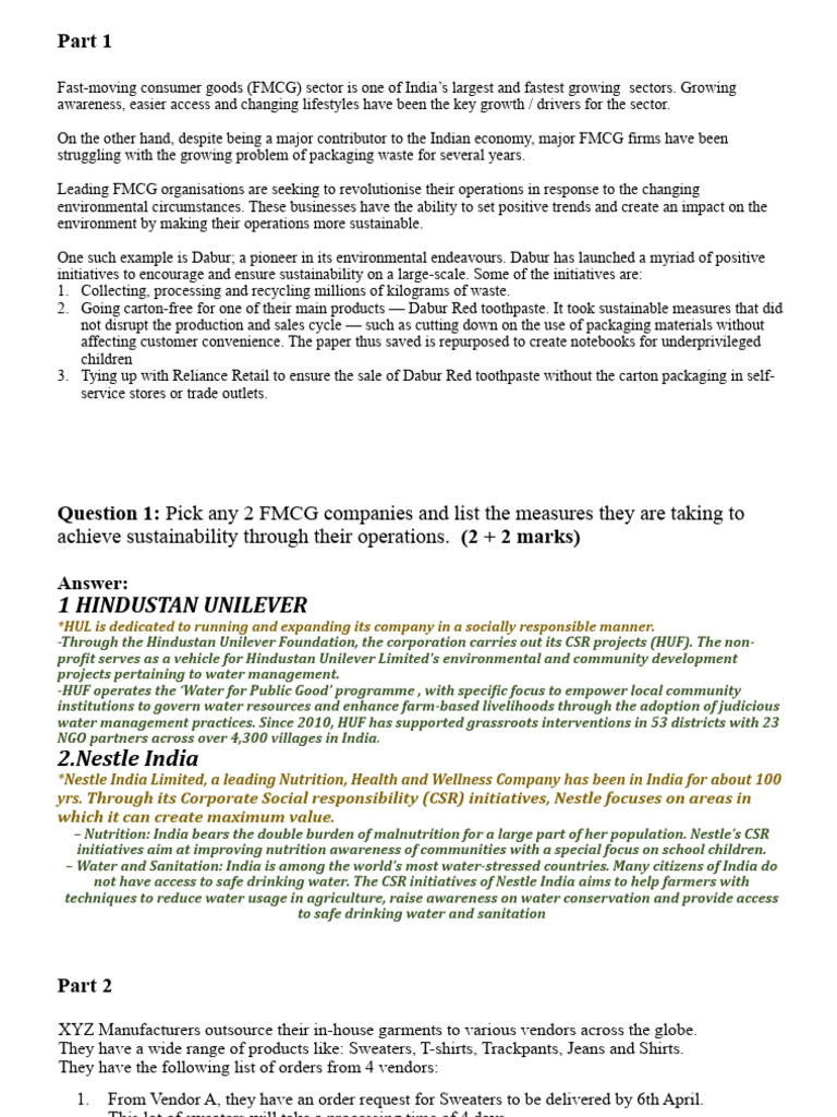 Graded+Project+ +OM+ +Submission+Template | PDF | Corporate Social ...