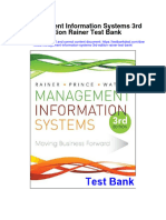 Management Information Systems 3rd Edition Rainer Test Bank