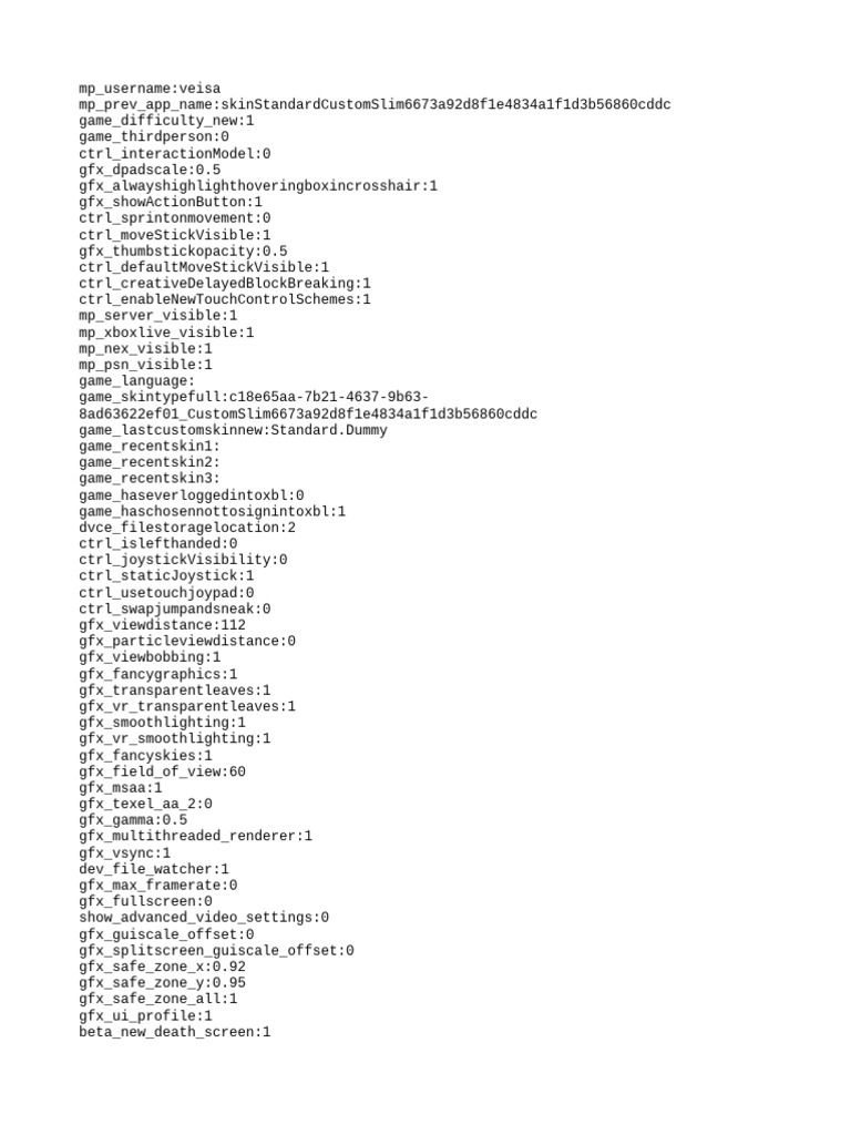 Minecraft Game Control Settings Guide | PDF