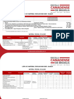 8º Ano - Grade 8 - Lista de Material Escolar L School Material List 2023