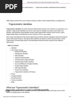 Trigonometric Identities (List of Trigonometric Identities - Proofs - PDFS)