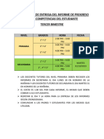 Cronograma de Entrega Del Informe de Progreso de Las Competencias Del Estudiante