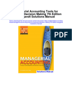 Managerial Accounting Tools For Business Decision Making 7th Edition Weygandt Solutions Manual