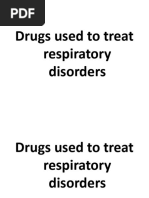 Drugs Used in Respiratory Disorders