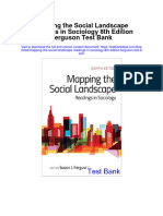 Mapping The Social Landscape Readings in Sociology 8th Edition Ferguson Test Bank
