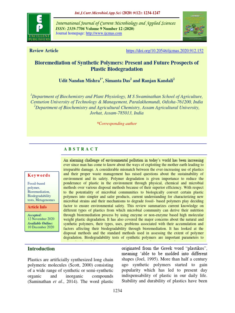 Bioremediation of Plastic Waste | PDF | Biodegradation | Plastic