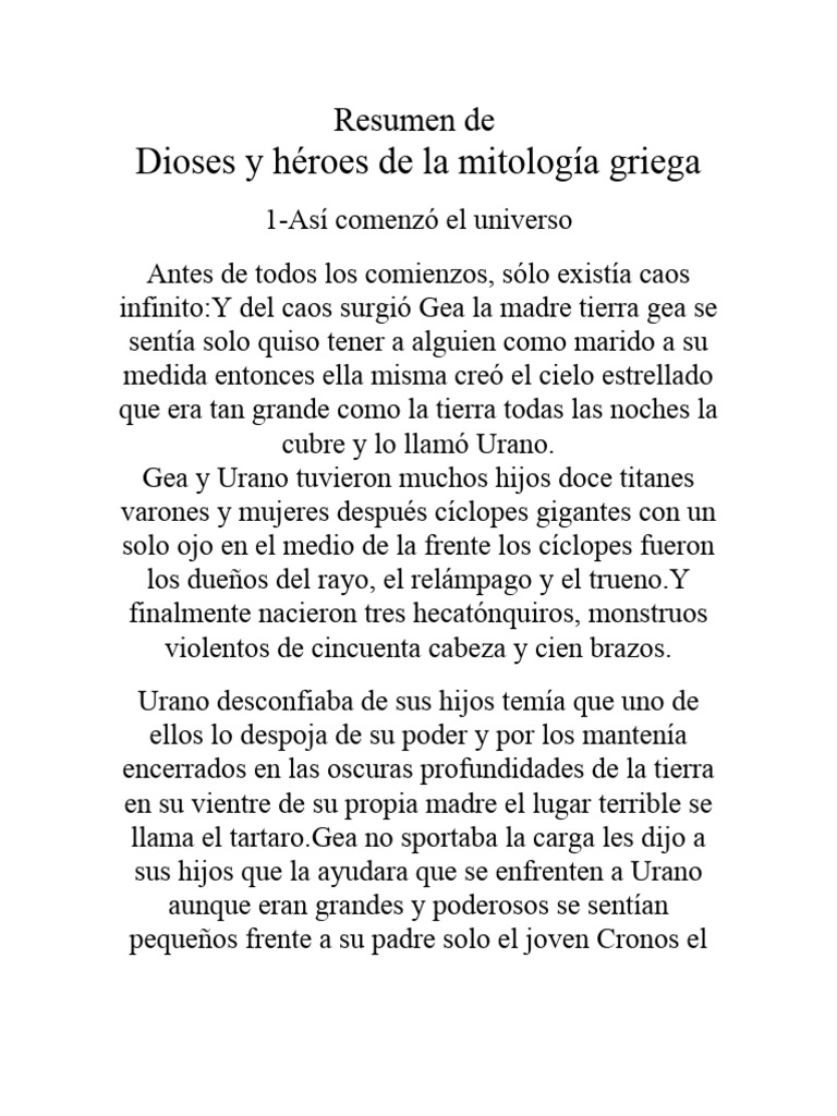 Dioses y Heroes de La Mitologia Griega | PDF | Prometeo | Mitología griega