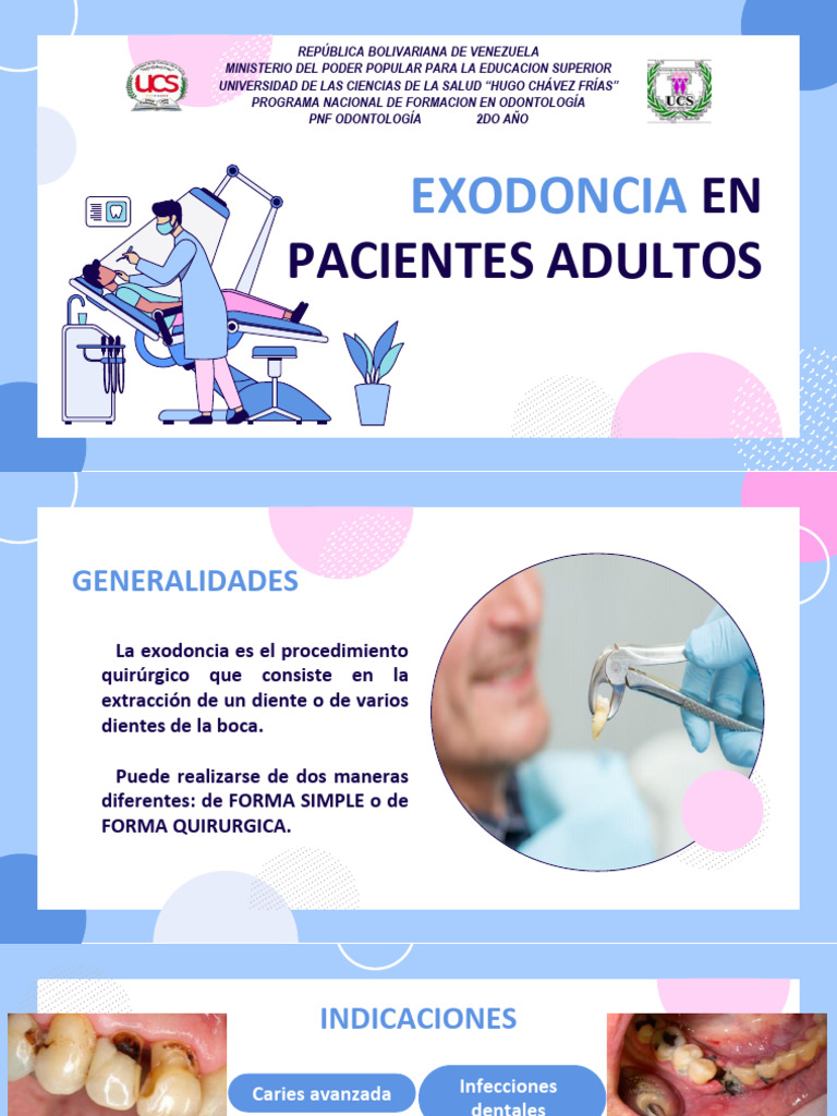 Procedimiento de Exodoncia en Adultos | PDF | Odontología | Diente