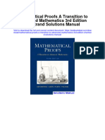 Mathematical Proofs A Transition To Advanced Mathematics 3rd Edition Chartrand Solutions Manual