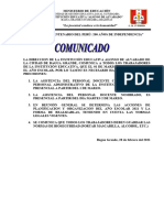 Comunicado Inicio Año 2021