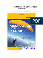Mechanics of Fluids 5th Edition Potter Test Bank