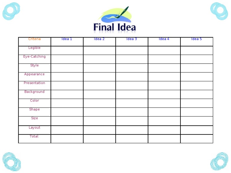 Final Idea | PDF