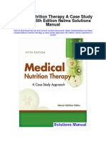 Medical Nutrition Therapy A Case Study Approach 5th Edition Nelms Solutions Manual