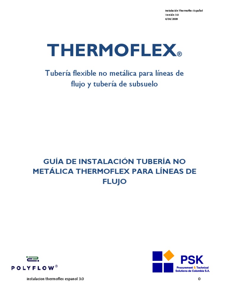 Instalacion Thermoflex Espanol 3.0 | PDF | Bomba | Tubería (transporte ...