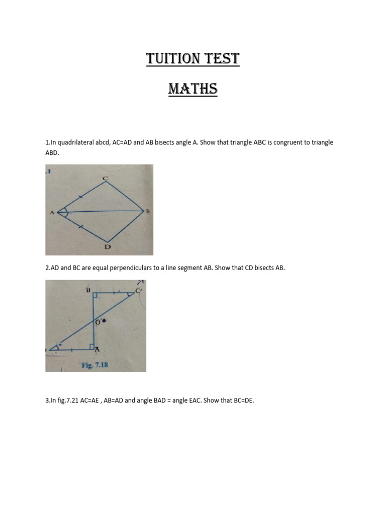 Tuition Test | PDF