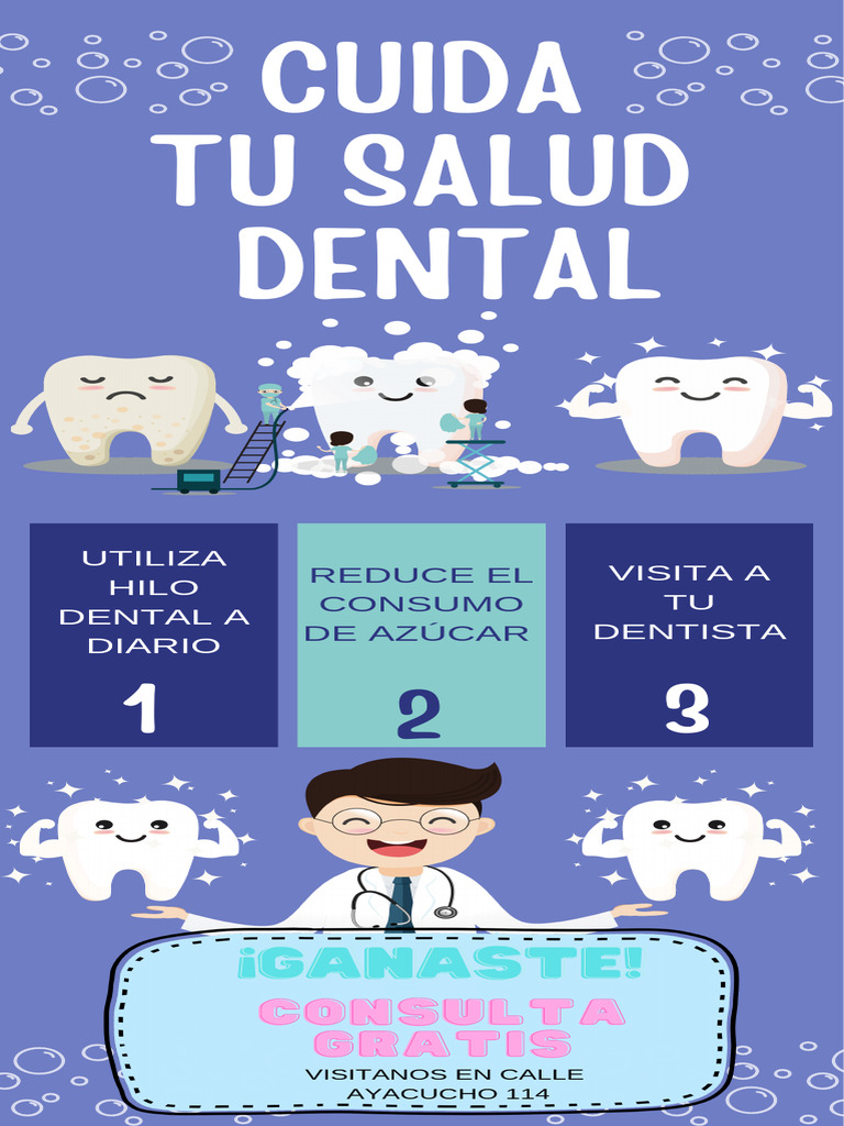 Infografía Salud Dental Odontología Moderno Azul Morado 20231109